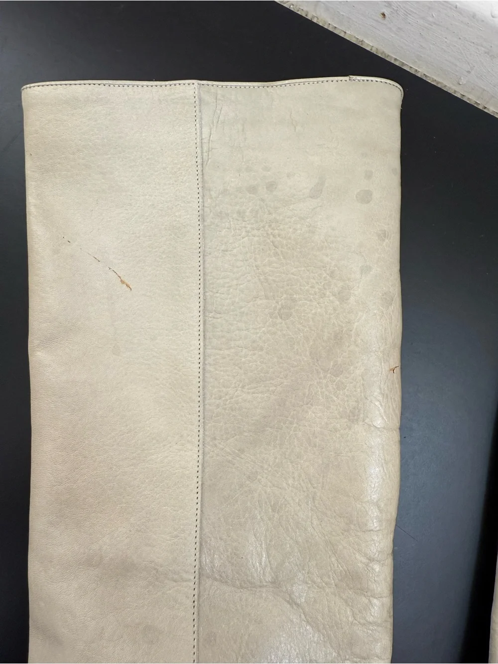 Loeffler Randall Light Grey Knee high Leather Boots